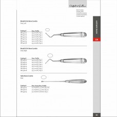 Modell USA Bone Curette Oval - Fig. 6 - Left Stainless Steel, 15.5 cm - 6"